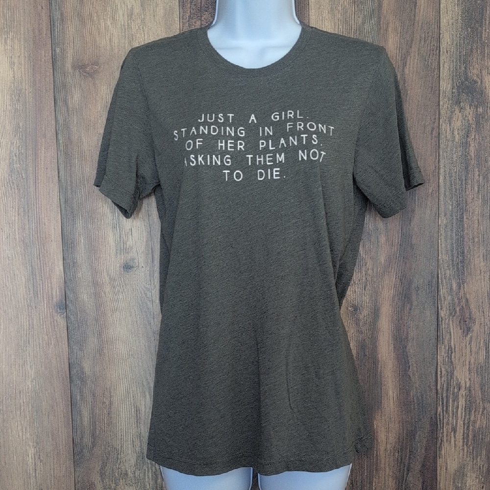 Bella Canvas Olive Green Short Sleeve Graphic Tee S                         M252